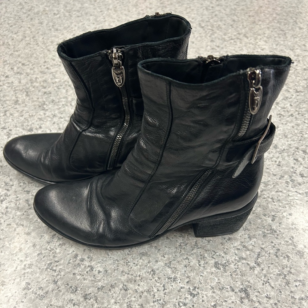 Fauzian Jeunesse Vintage Women’s Black Ankle Buckle Boots EUR 37.5